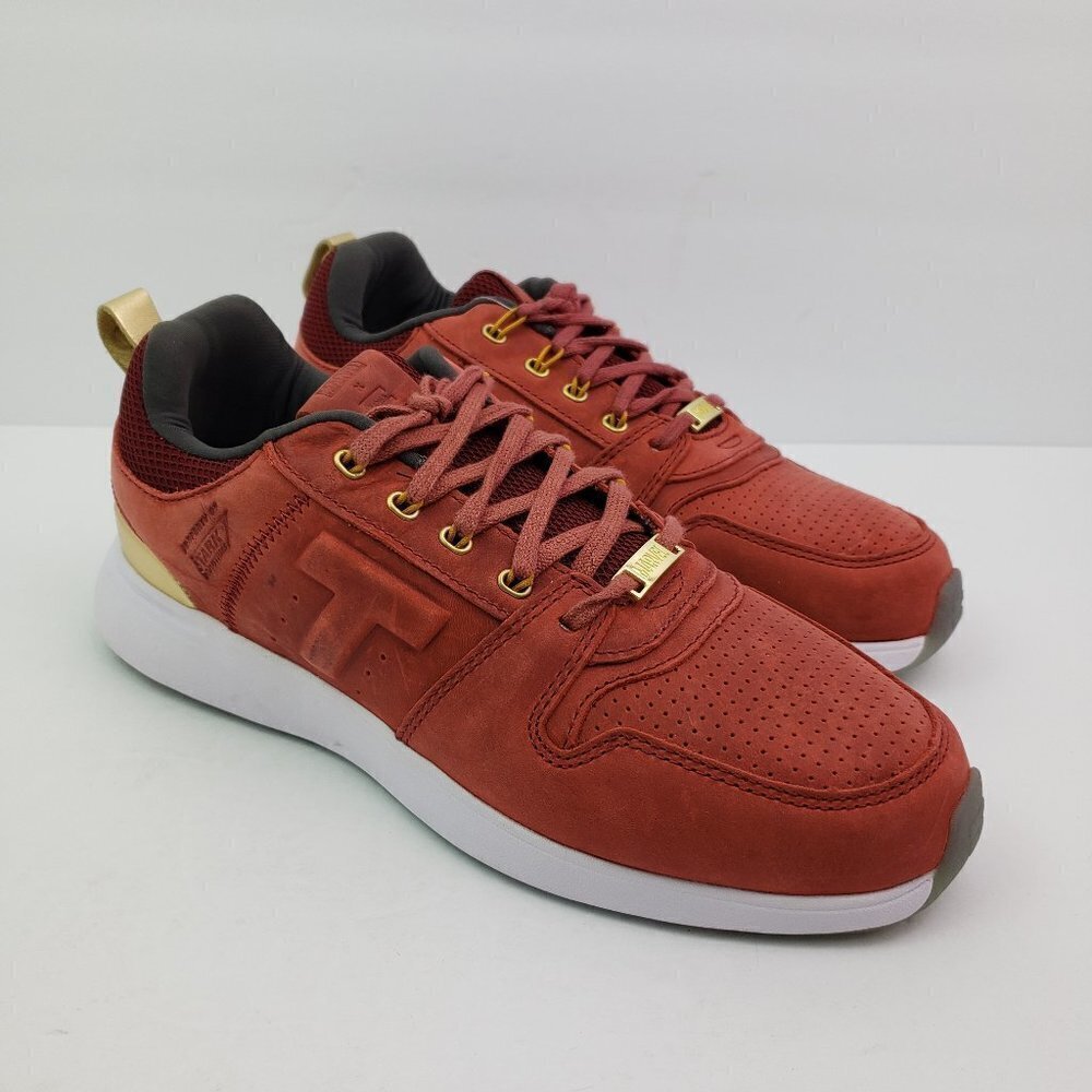 NEW Toms x Marvel Avengers Arryo Mens Size 9 Red Leather Lace Up Sneaker Shoes